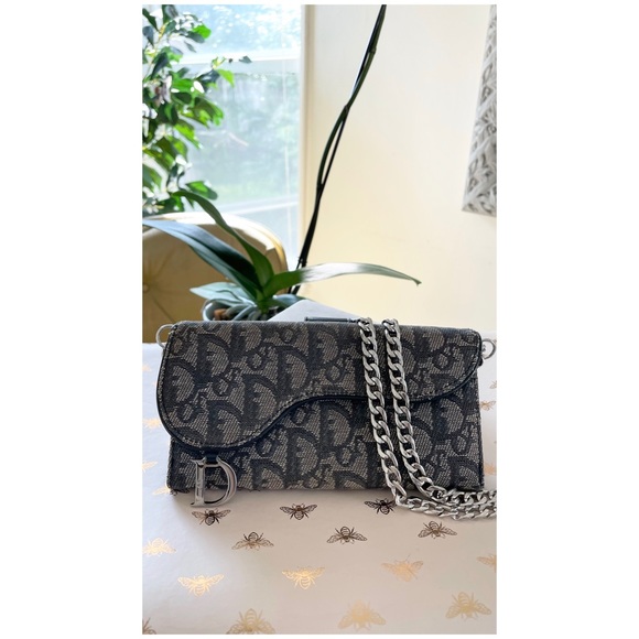 Dior Handbags - Dior 1990’s Oblique Trotter Saddle WOC